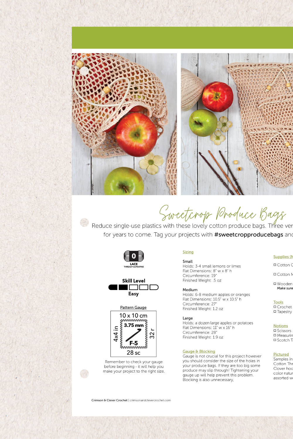 Sweetcrop Produce Bags Pattern - Image 5