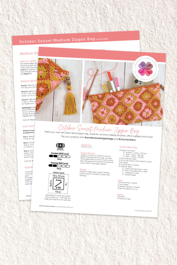 Sunset Four Bag Set Crochet Pattern - Image 5
