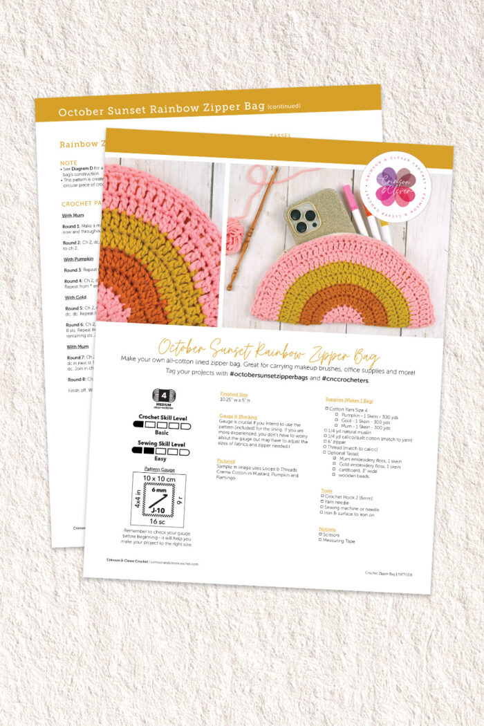 Sunset Four Bag Set Crochet Pattern - Image 9