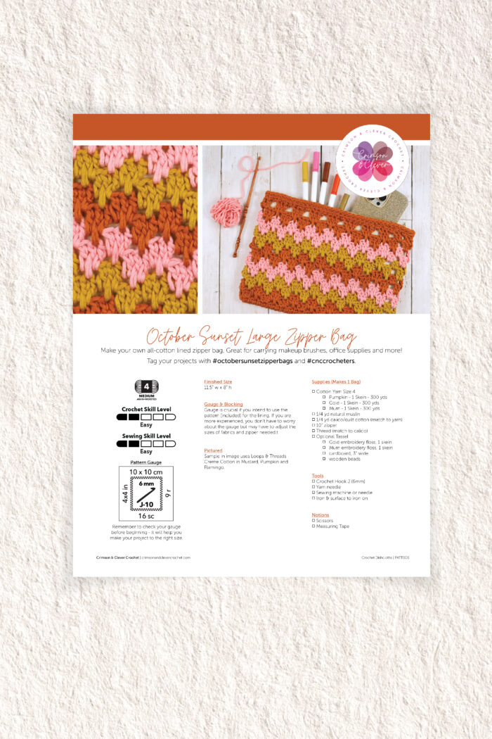 Sunset Four Bag Set Crochet Pattern - Image 3