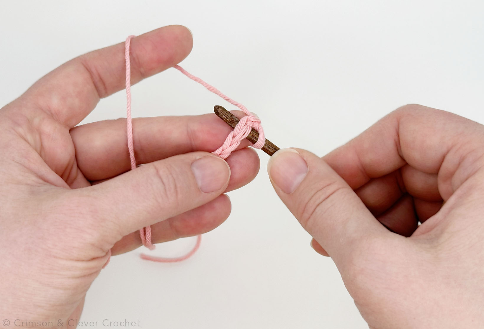 Insert crochet hook into both loops of the designated chain or stitch.