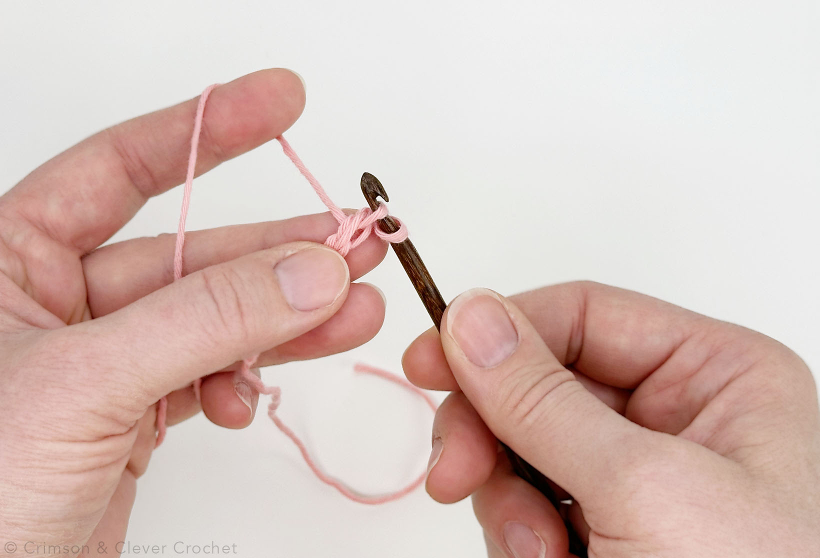 Now you will have two loops on your crochet hook.