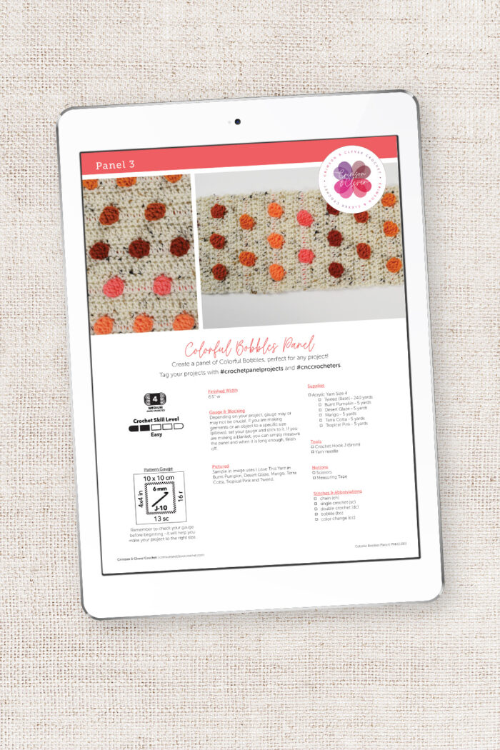 Colorful Bobbles Panel Pattern - Image 3