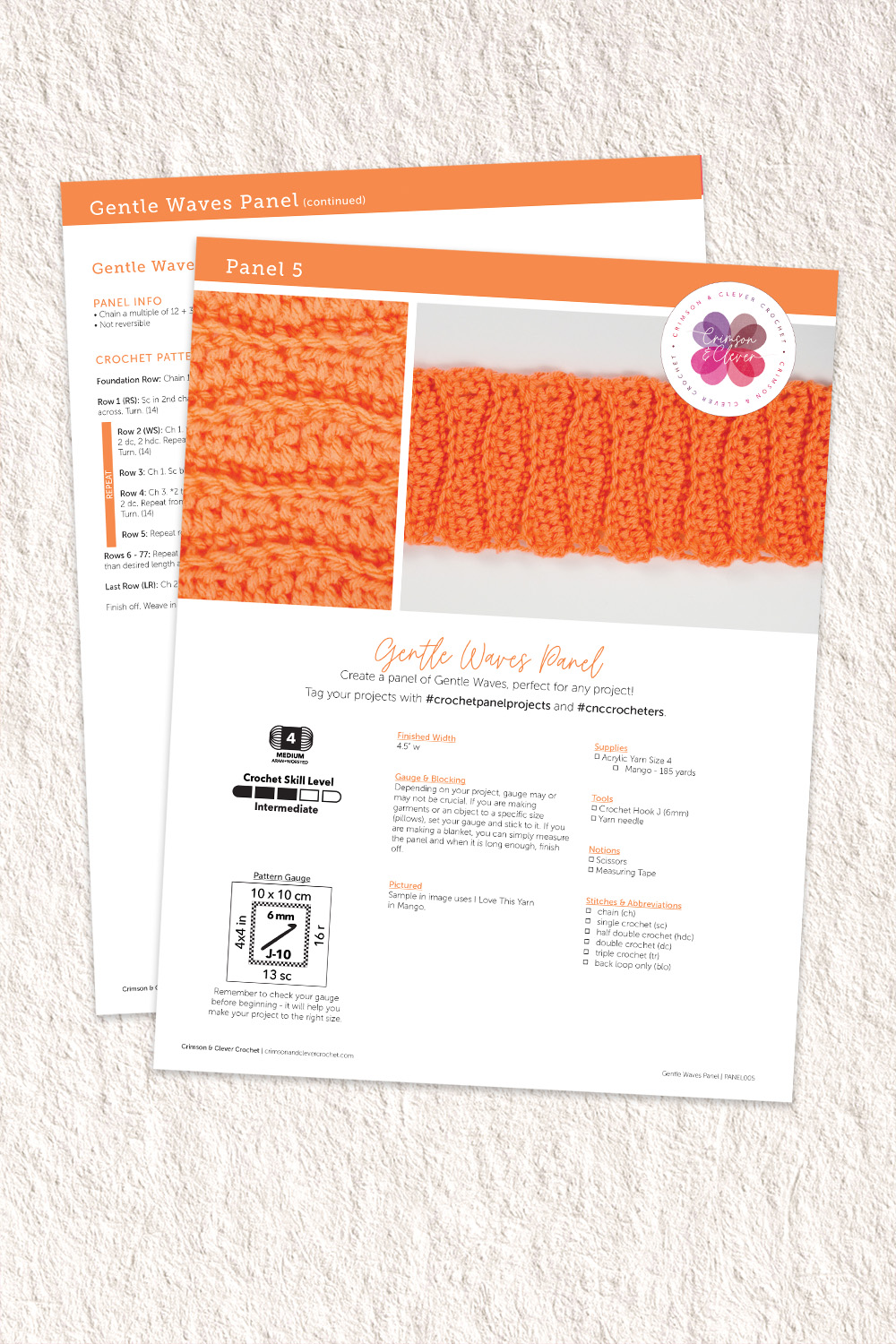 Gentle Waves Crochet Panel Pattern - Image 3